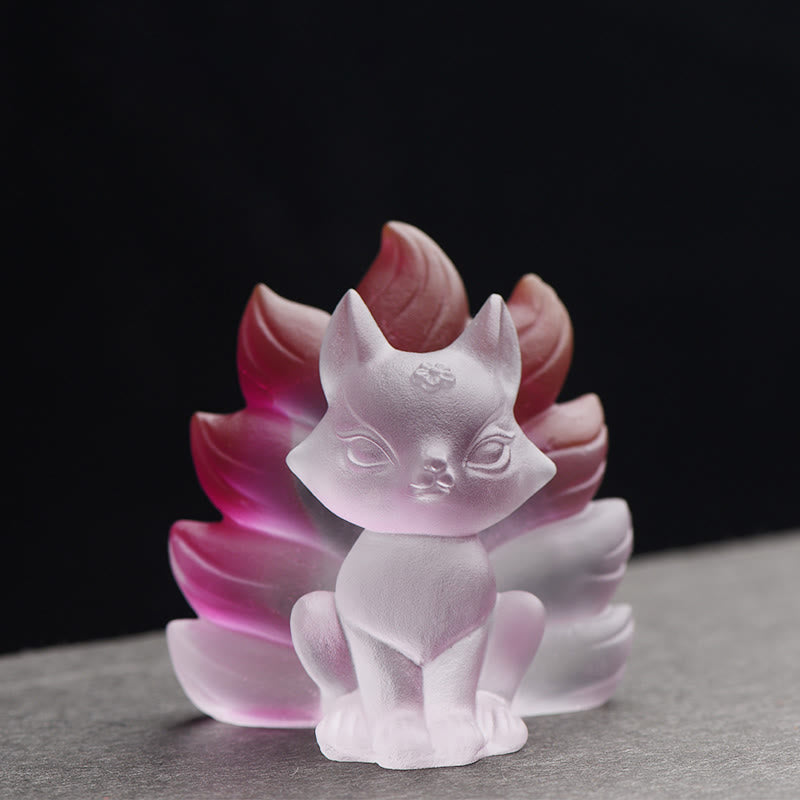 Buddha Stones Piccola Volpe a nove code Successo Forza Casa Figurina Decorazione