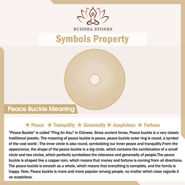 Braccialetto di corda intrecciata con fibbia della pace in cinabro fatto a mano con Buddha Stones