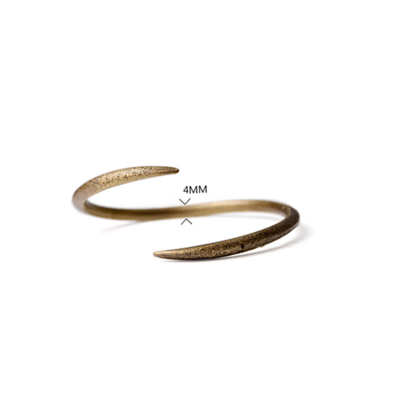 Bracciale regolabile con polsino in rame con design semplice Buddha Stones Luck