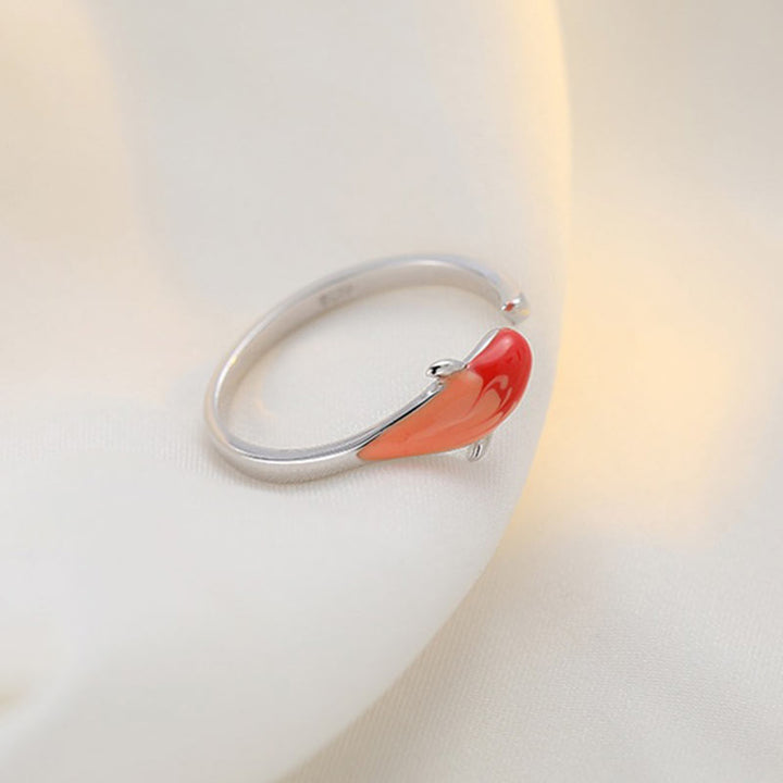 Buddha Stones Koi Fish Rame Equilibrio Fortuna Anello Regolabile
