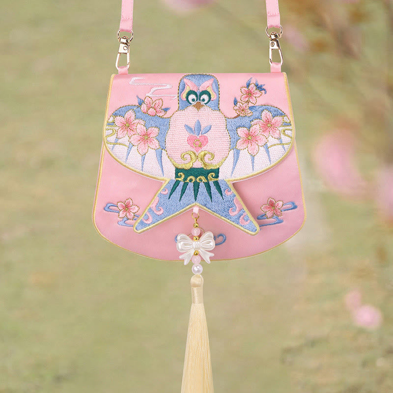 Buddha Stones Fortuna Ricamo Loto Koi Pesce Coniglio Fiore Borsa Hanfu Borsa a Tracolla Borsa a Tracolla