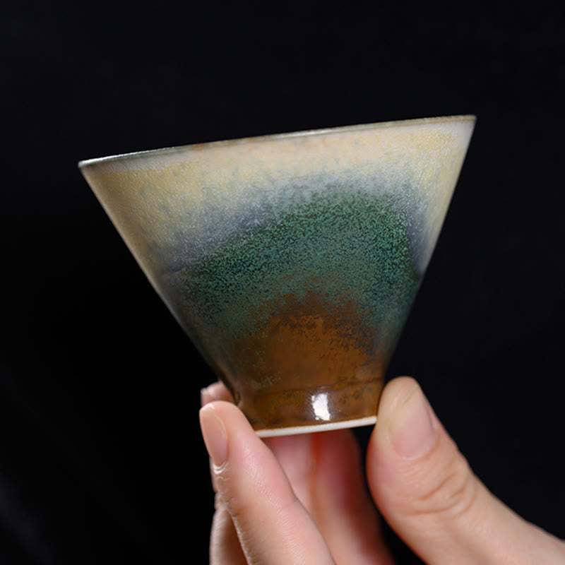 Buddha Stones Fornace d'epoca Forno di trasmutazione Tazza da tè in porcellana Tazza da tè Kung Fu