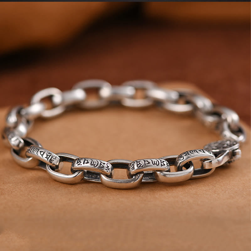 Braccialetto della saggezza inciso in rame con Buddha Stones Om Mani Padme Hum Double Dorje - image 5