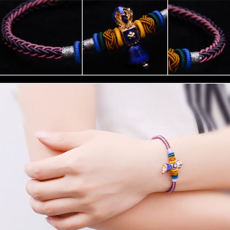 Braccialetto tibetano fatto a mano Dorje Vajra Strength con otto fili