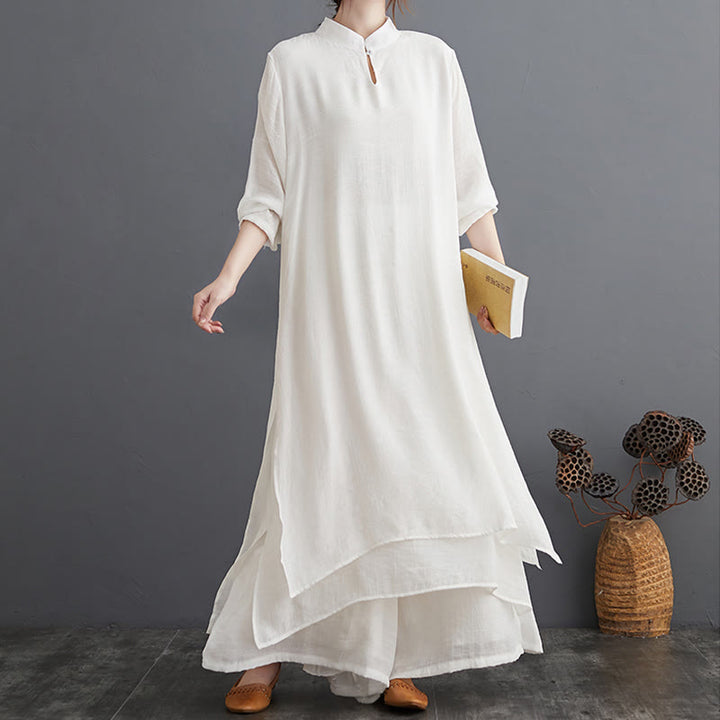 Buddha Stones Modello semplice Meditazione Preghiera Spirituale Zen Pratica Yoga Abbigliamento Donna Set