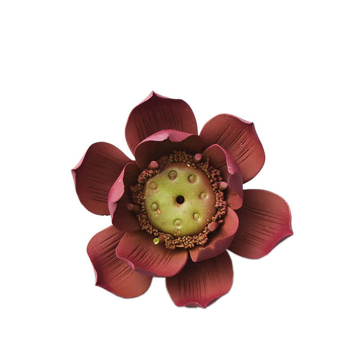 Buddha Stones Tibetano Lotus Pace Positiva Bruciatore di Incenso Decorazione