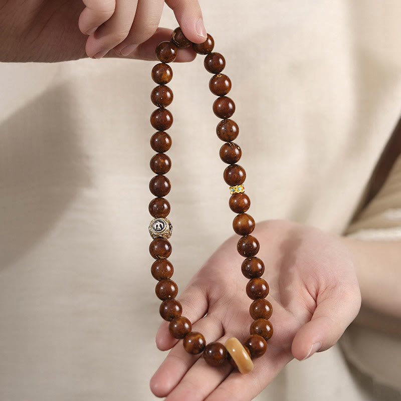 Braccialetto doppio giro Buddha Stones Tibetano Naturale Viola Oro Ratto Bodhi Seed Ricchezza