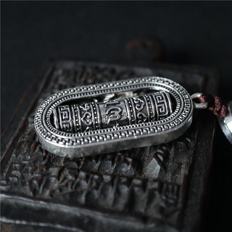 Buddha Stones Tibet Om Mani Padme Hum Ruota di preghiera Pace Girevole Decorazione da appendere all'auto