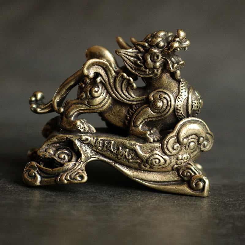 Buddha Stones fatte a mano FengShui PiXiu Rame Ricchezza Fortuna Decorazione
