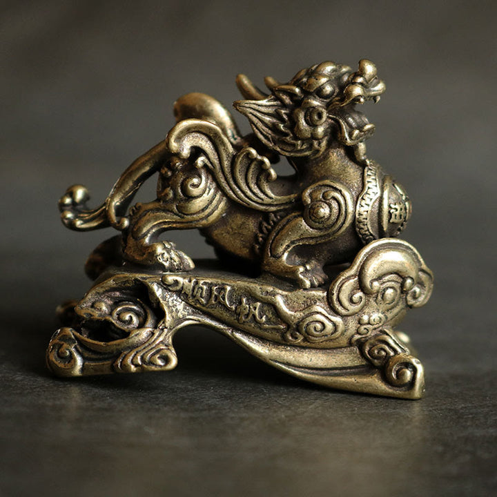 Buddha Stones fatte a mano FengShui PiXiu Rame Ricchezza Fortuna Decorazione