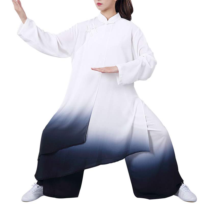 Buddha Stones Pittura sfumata Meditazione Preghiera Spirituale Zen Tai Chi Qigong Pratica Set di abbigliamento unisex