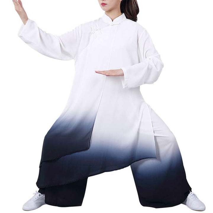 Buddha Stones Pittura sfumata Meditazione Preghiera Spirituale Zen Tai Chi Qigong Pratica Set di abbigliamento unisex