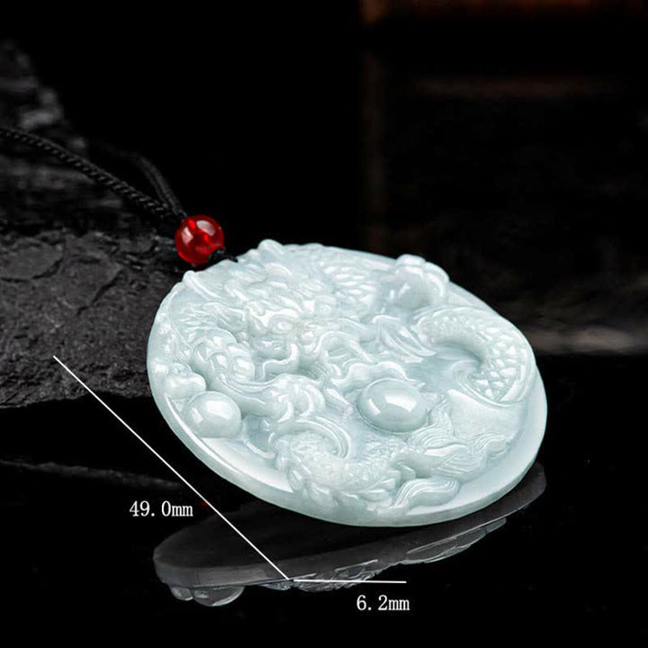 ❗❗❗Un'offerta lampo - Collana con amuleto di successo in giada con drago dello zodiaco cinese, Buddha Stones - image 9
