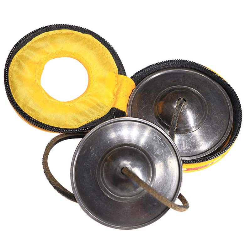 Buddha Stones Campana tibetana Tingsha in rame, decorazione portafortuna con sacchetto - image 8