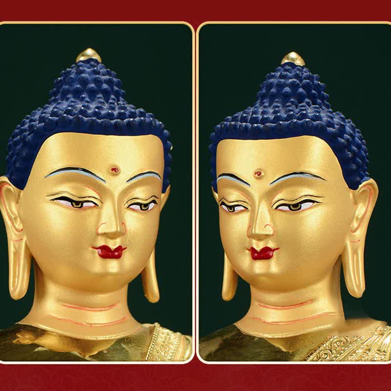 Statua di Buddha Shakyamuni Statua di rame dell'illuminazione Decorazione per la casa - image 13