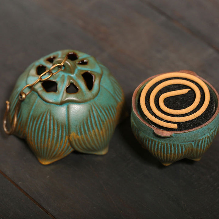 Decorazione per bruciatore di incenso sospeso Buddha Stones meditazione di loto - image 5