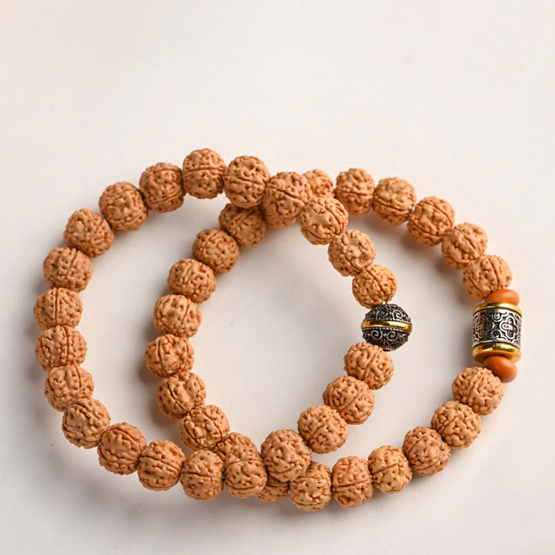 Buddha Stones Tibet Rudraksha Bodhi Seme Ricchezza Auspicio Bracciale - image 0