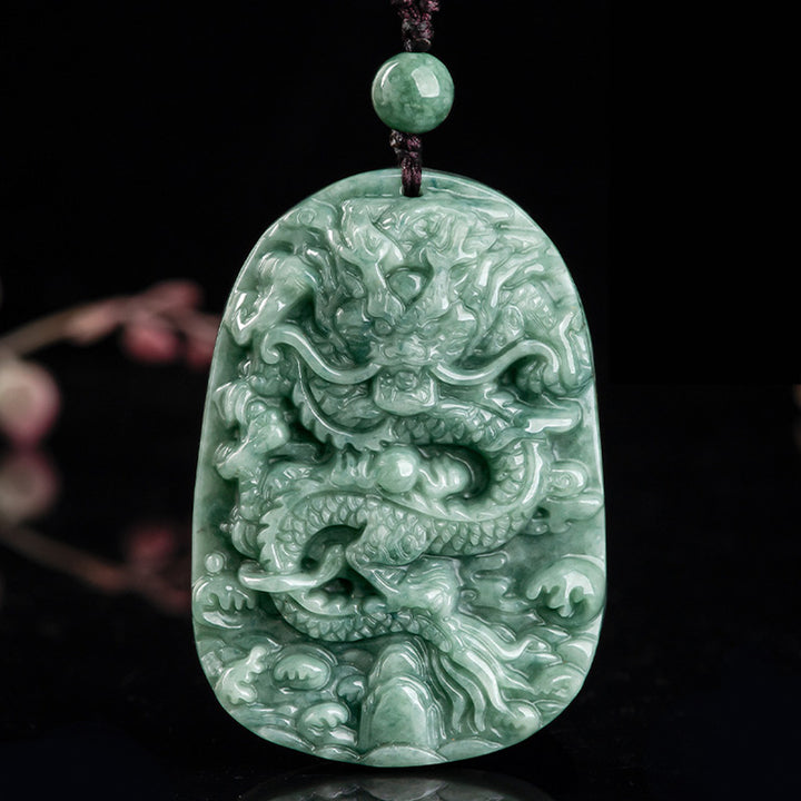 Collana con ciondolo a forma di corda con perline in Buddha Stones , drago, zodiaco cinese, prosperità - image 6