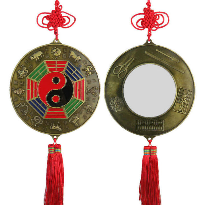 Mappa Feng Shui Bagua Mappa energetica dell'armonia dei nodi cinesi Specchio - Mappa Bagua rotonda da 14 cm - image 9