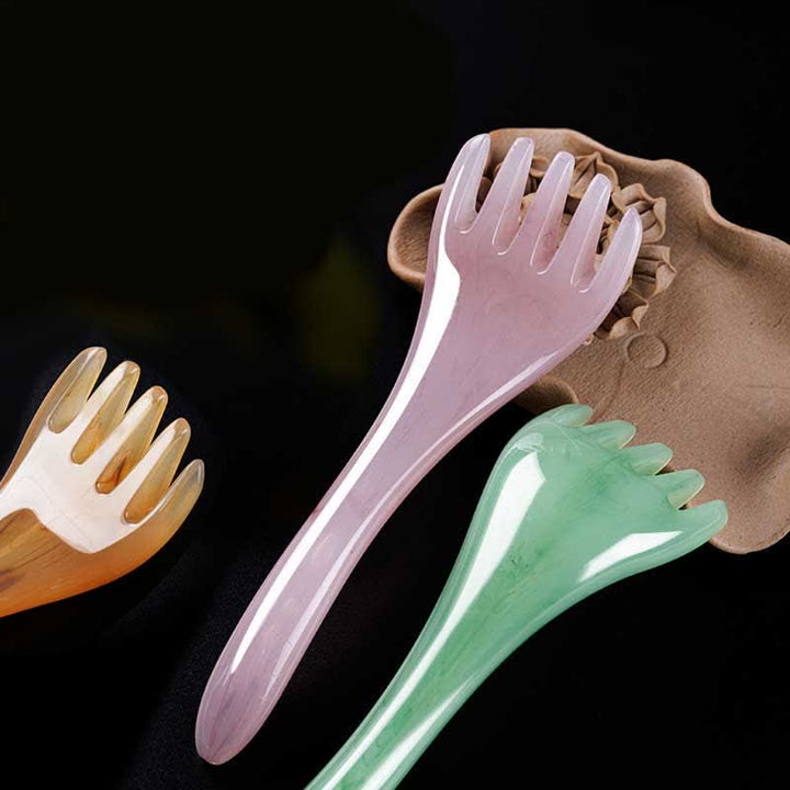 Set di pettini per massaggi Gua Sha in resina