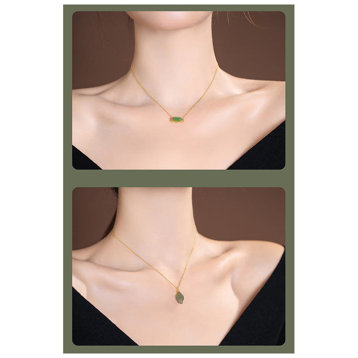 Collana con ciondolo a forma di farfalla Buddha che ride in giada ciano naturale Hetian Jade in argento sterling 925 - image 25
