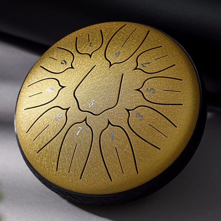 Buddha Stones Steel Tongue Drum Sound Healing Meditazione Yoga Lotus Drum Kit 11 Note 6 Pollici
