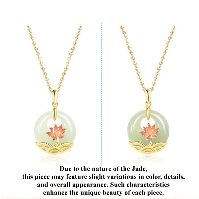 Collana con ciondolo a forma di fiore di loto in giada bianca Hetian, in argento sterling 925, Buddha Stones - image 9