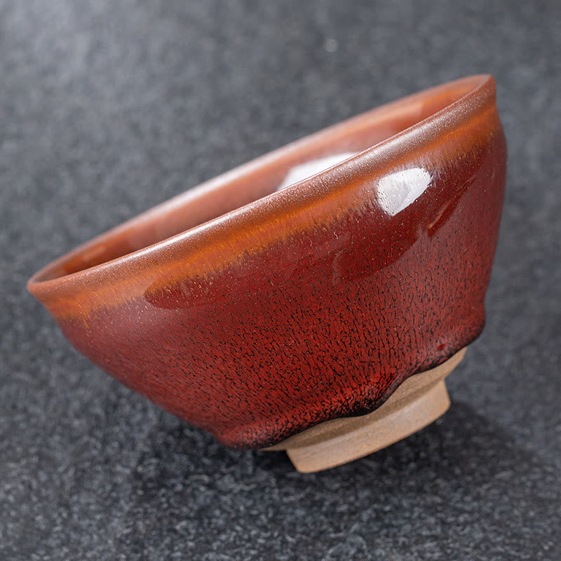 Tazza da tè in porcellana cinese Jianzhan vintage rosso marrone Buddha Stones Kung Fu Tea Cup