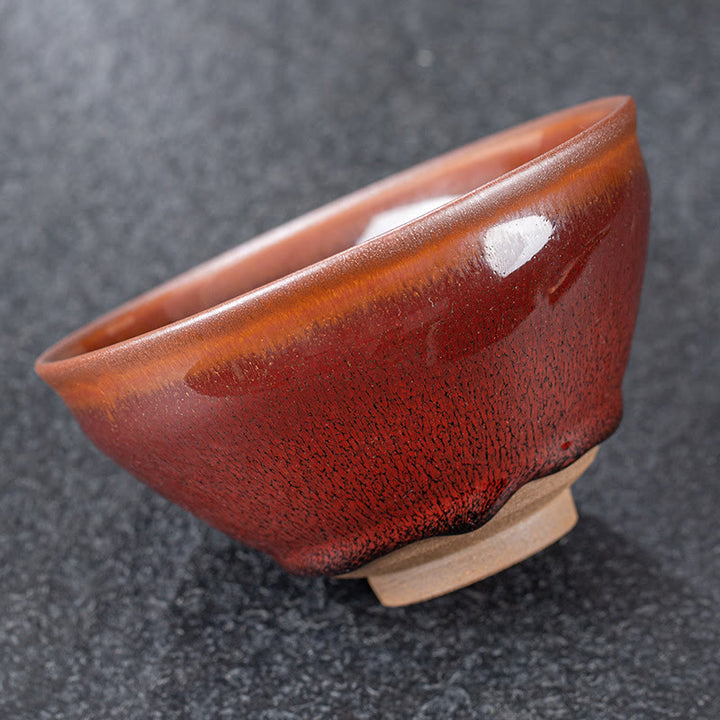 Tazza da tè in porcellana cinese Jianzhan vintage rosso marrone Buddha Stones Kung Fu Tea Cup