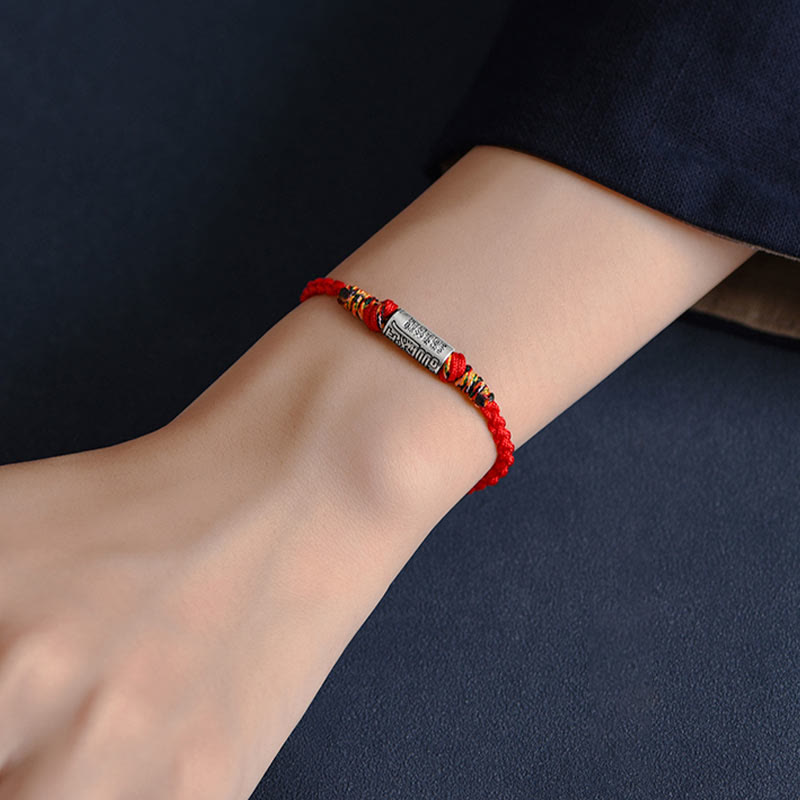 Buddha Stones Bracciale Cavigliera in Argento Sterling 925 Fatto a Mano Tutto Va Bene Design Protezione Forza - image 8