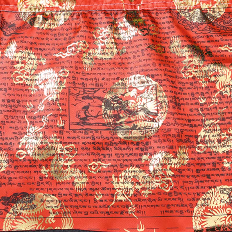 Bandiere di preghiera tibetane a 5 colori con motivo drago e cavallo del vento, per esterni, 20 pezzi. - image 6