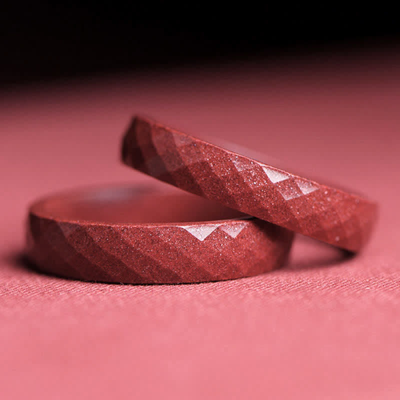 Anello di benedizione Buddha Stones Cinnabar Om Mani Padme Hum Nuvole di buon auspicio