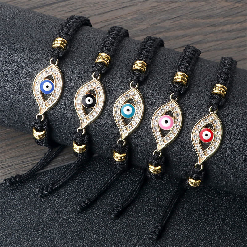 Braccialetto di corda Buddha Stones Evil Eye Keep Away Evil Spirits