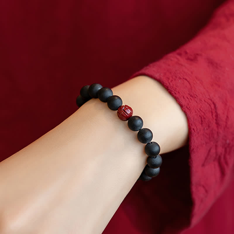 Braccialetto di guarigione Buddha Stones Tibetan Cypress Cinnabar Lotus