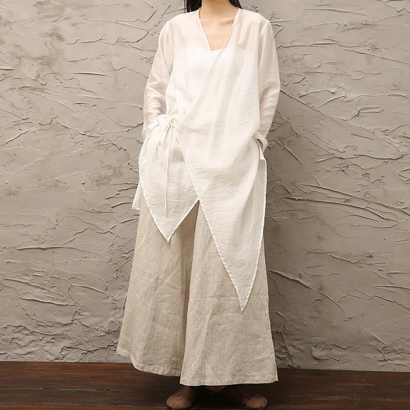 Buddha Stones Semplice Bianco Beige Modello Meditazione Spirituale Zen Pratica Yoga Abbigliamento Donna Abbigliamento