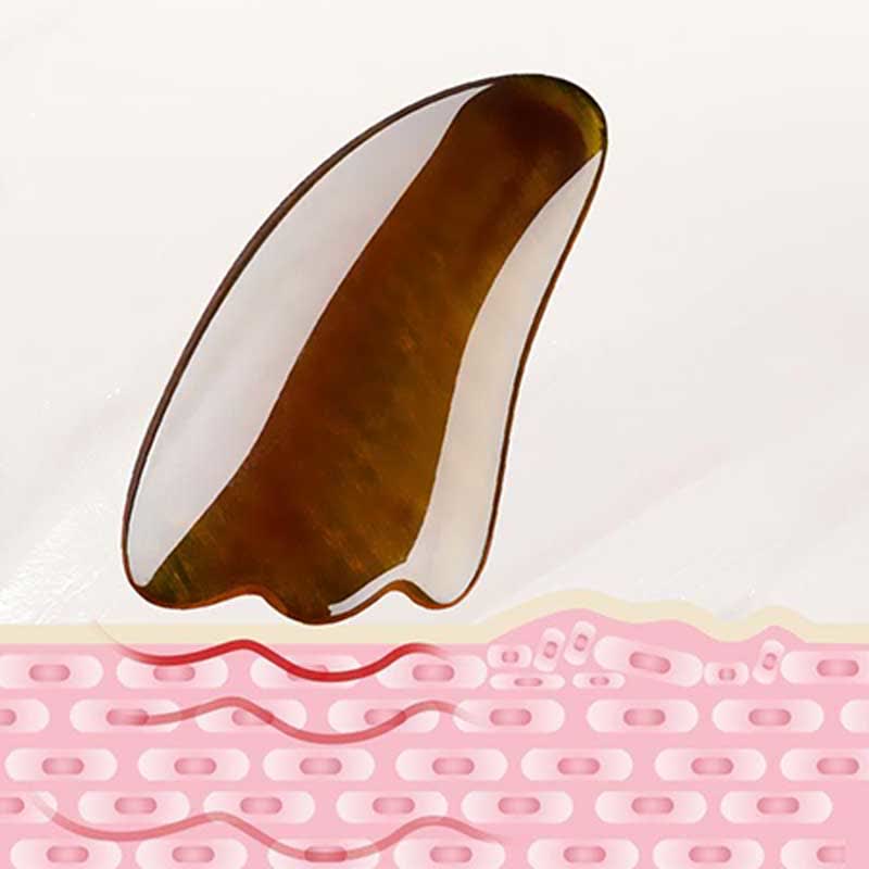 Set di pettini per massaggio completo del corpo e del viso Gua Sha in resina