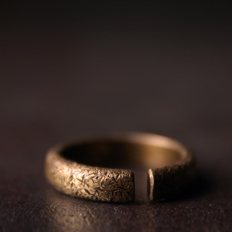 Anello di coppia portafortuna in rame con design vintage tibetano