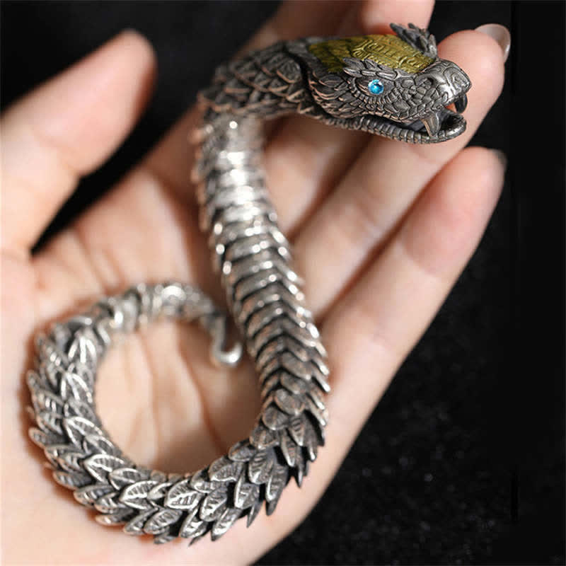 Braccialetto a catena di protezione con amuleto fatto a mano con drago e serpente , Buddha Stones