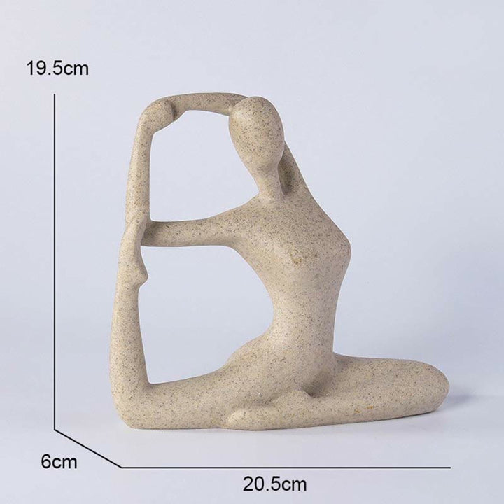 Scultura in resina di statuetta spirituale astratta di yoga che medita esercizio decorazione da scrivania