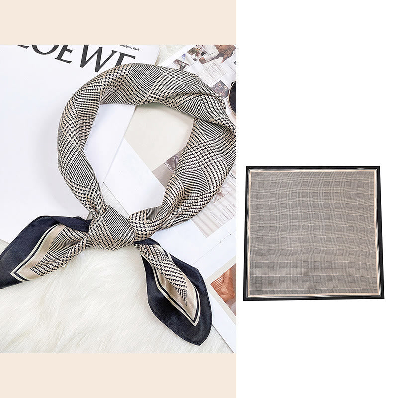 Sciarpa per capelli al collo in seta di gelso al 100%, motivo: Buddha Stones , scena pastorale, mongolfiera, fiori primaverili - Stile semplice - image 25