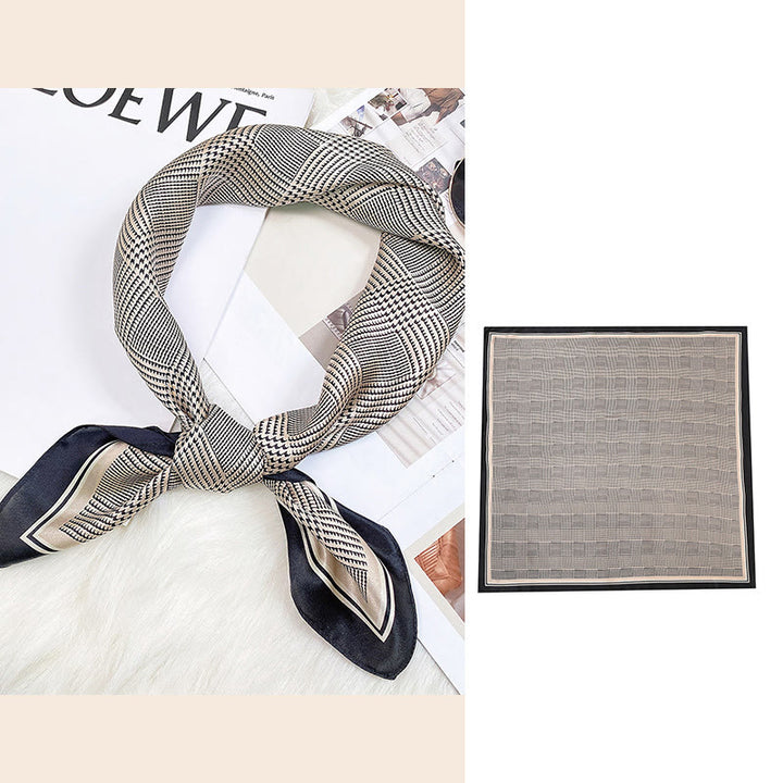 Sciarpa per capelli al collo in seta di gelso al 100%, motivo: Buddha Stones , scena pastorale, mongolfiera, fiori primaverili - Stile semplice - image 25