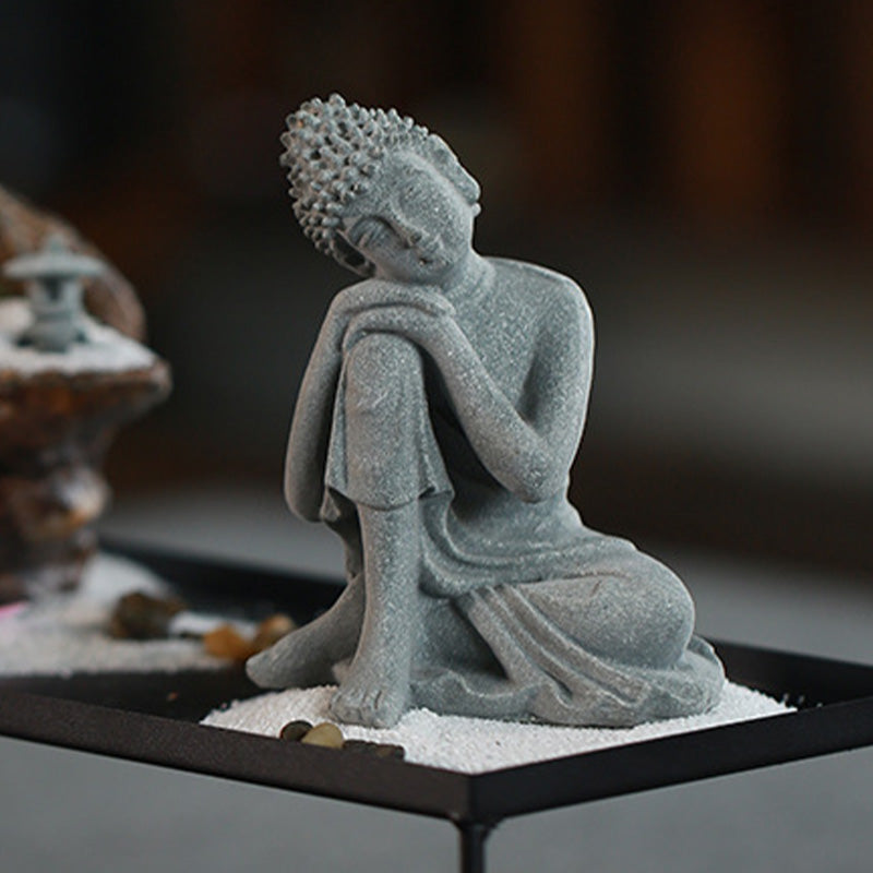 Buddha Stones Meditazione seduta Buddha Benedizione Compassione Decorazione - image 16