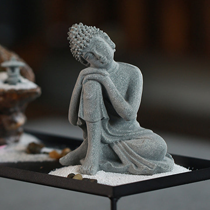 Buddha Stones Meditazione seduta Buddha Benedizione Compassione Decorazione - image 16