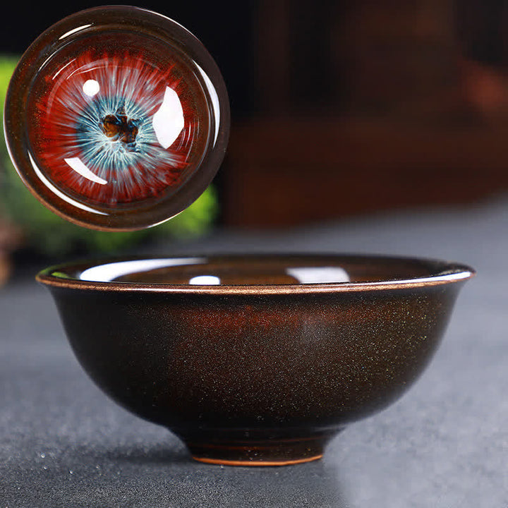 Tazze da tè in ceramica colorata con Buddha Stones, per casa e ufficio - Rosso - image 51