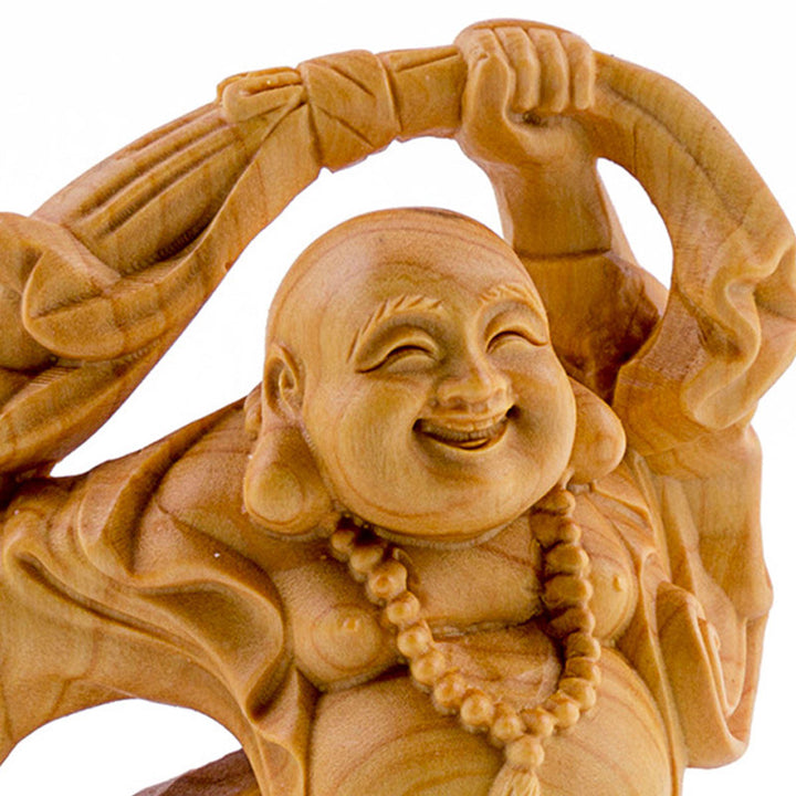 Decorazione per la casa della prosperità del bosso del Buddha che ride