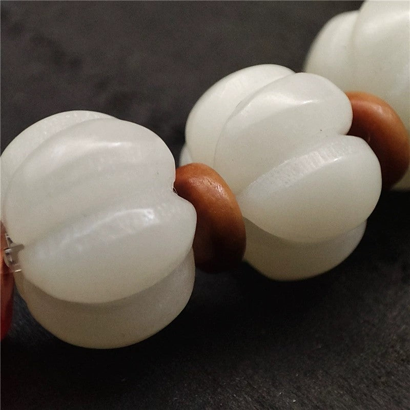 Bracciale Bodhi Harmony in agata naturale con semi di Bodhi