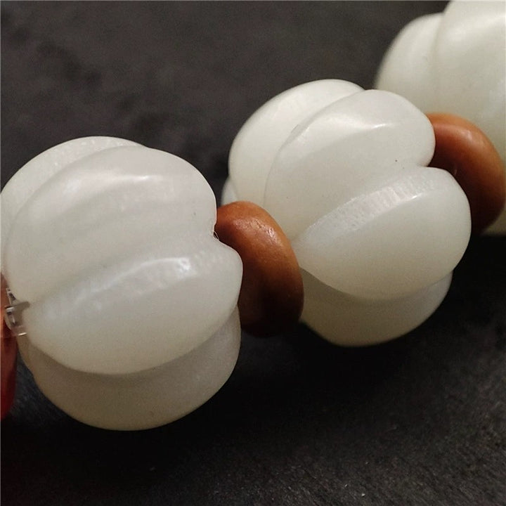 Bracciale Bodhi Harmony in agata naturale con semi di Bodhi