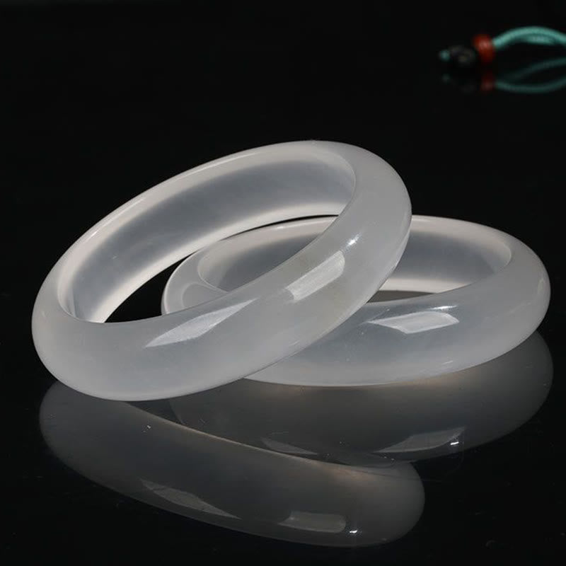 Braccialetto Buddha Stones Naturale Traslucido Seta Dorata Giada Ricchezza Fortuna - image 6