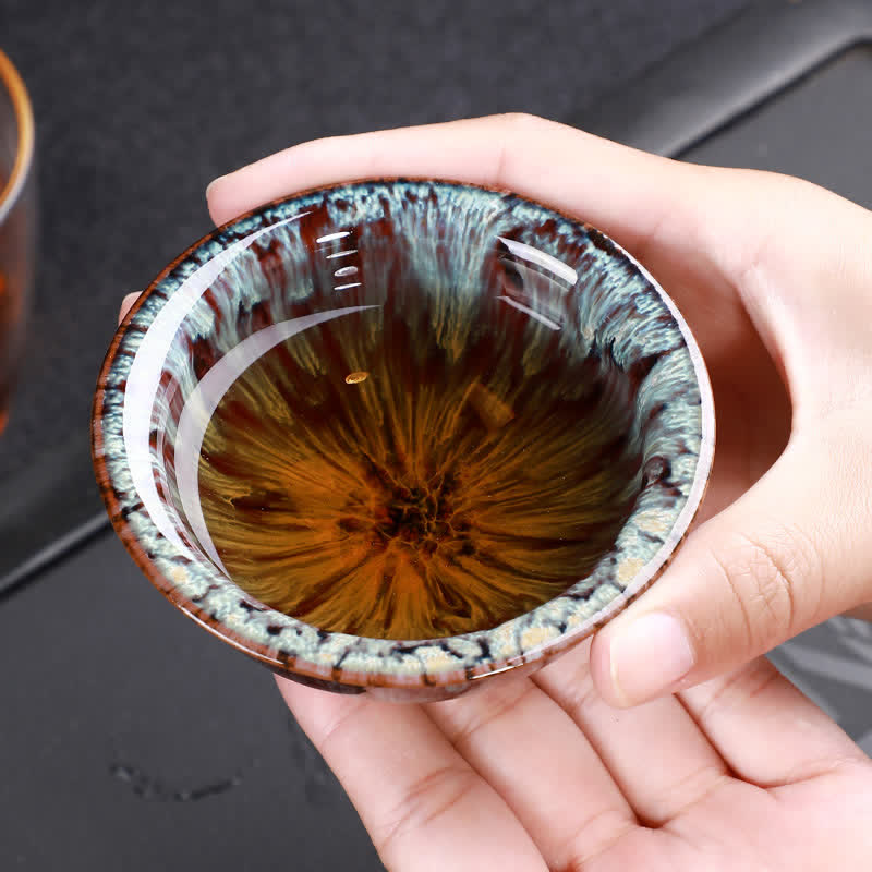Tazze da tè in ceramica colorata con Buddha Stones, per casa e ufficio