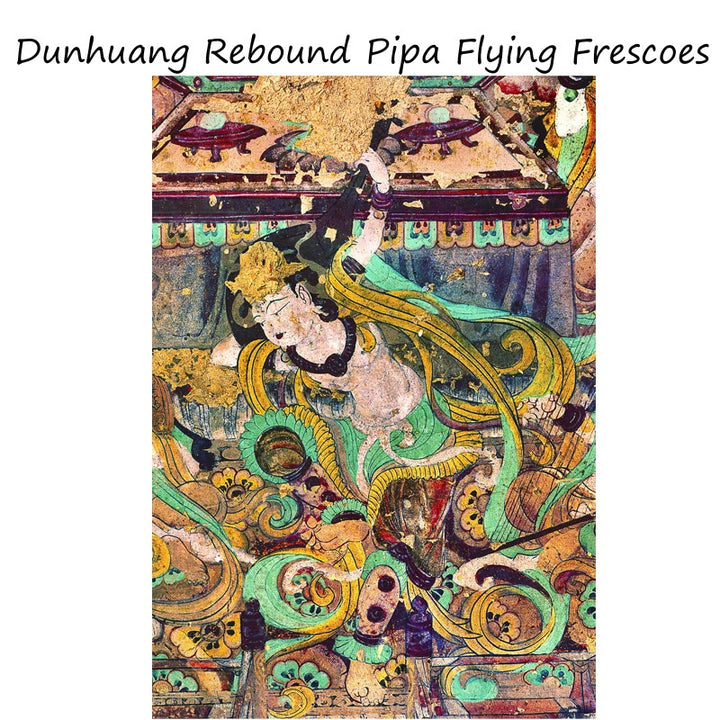 Buddha Stones Dunhuang Rebound Pipa Flying Frescoes Sciarpa in seta di gelso al 100% Scialle Dunhuang di qualità premium 6A